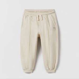 Zara Kids Ecru Sweatpants 9-12 mos